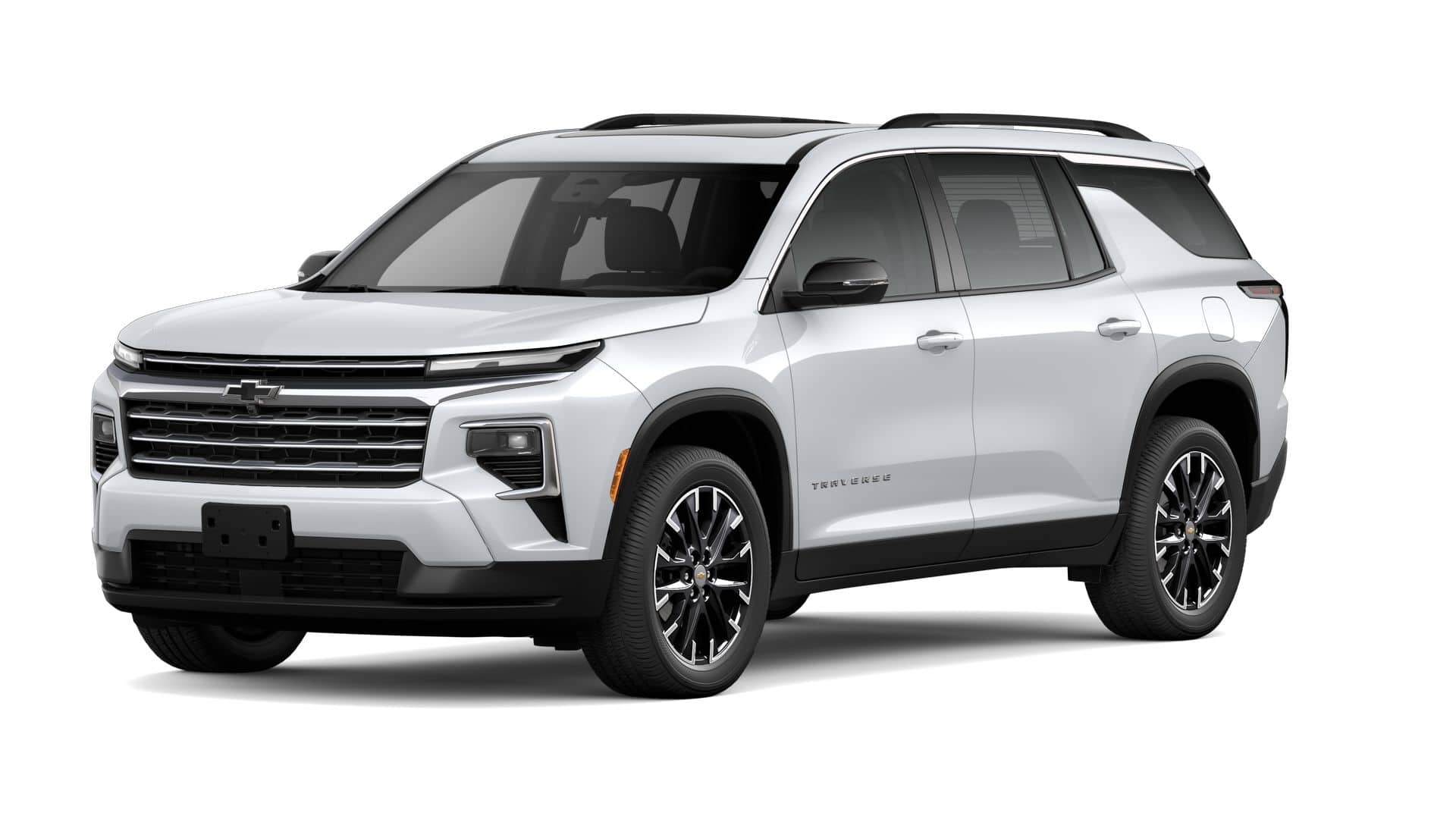 2026 Chevrolet Traverse LT in Summit White — front three-quarter view