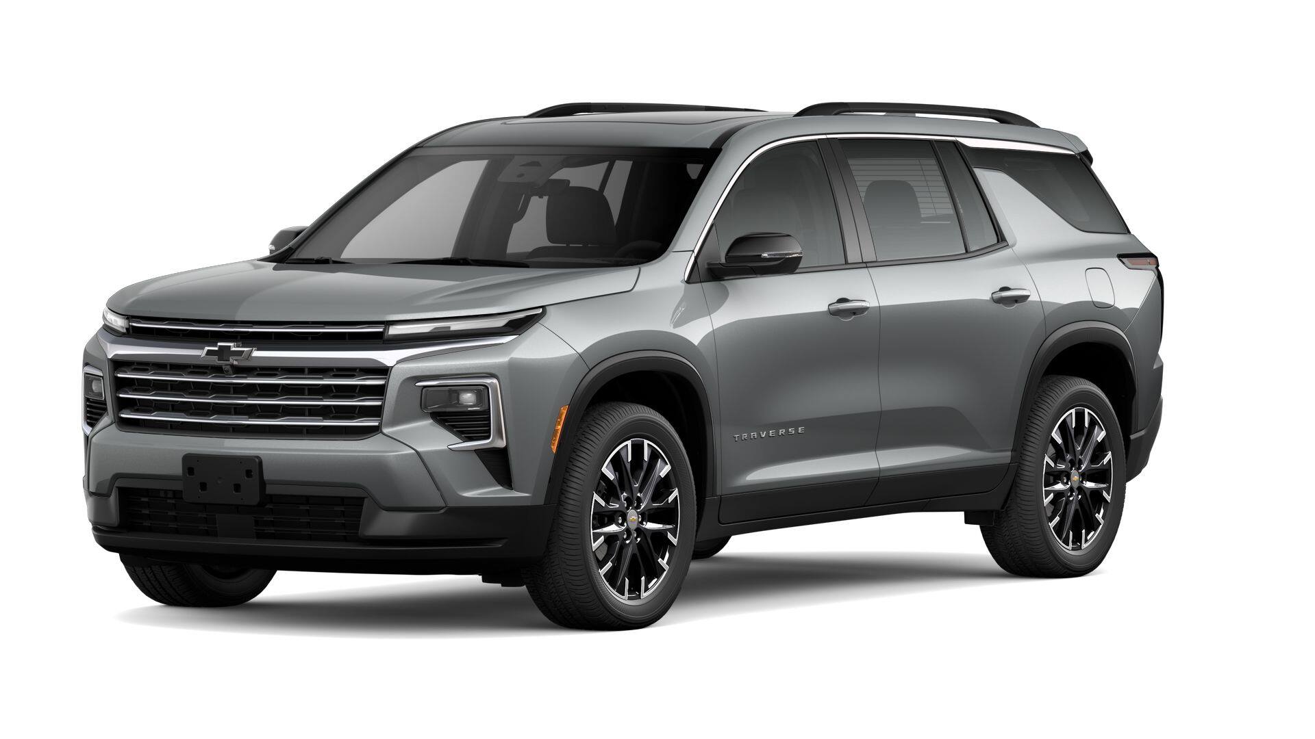 2026 Chevrolet Traverse LT in Sterling Gray Metallic — front three-quarter view