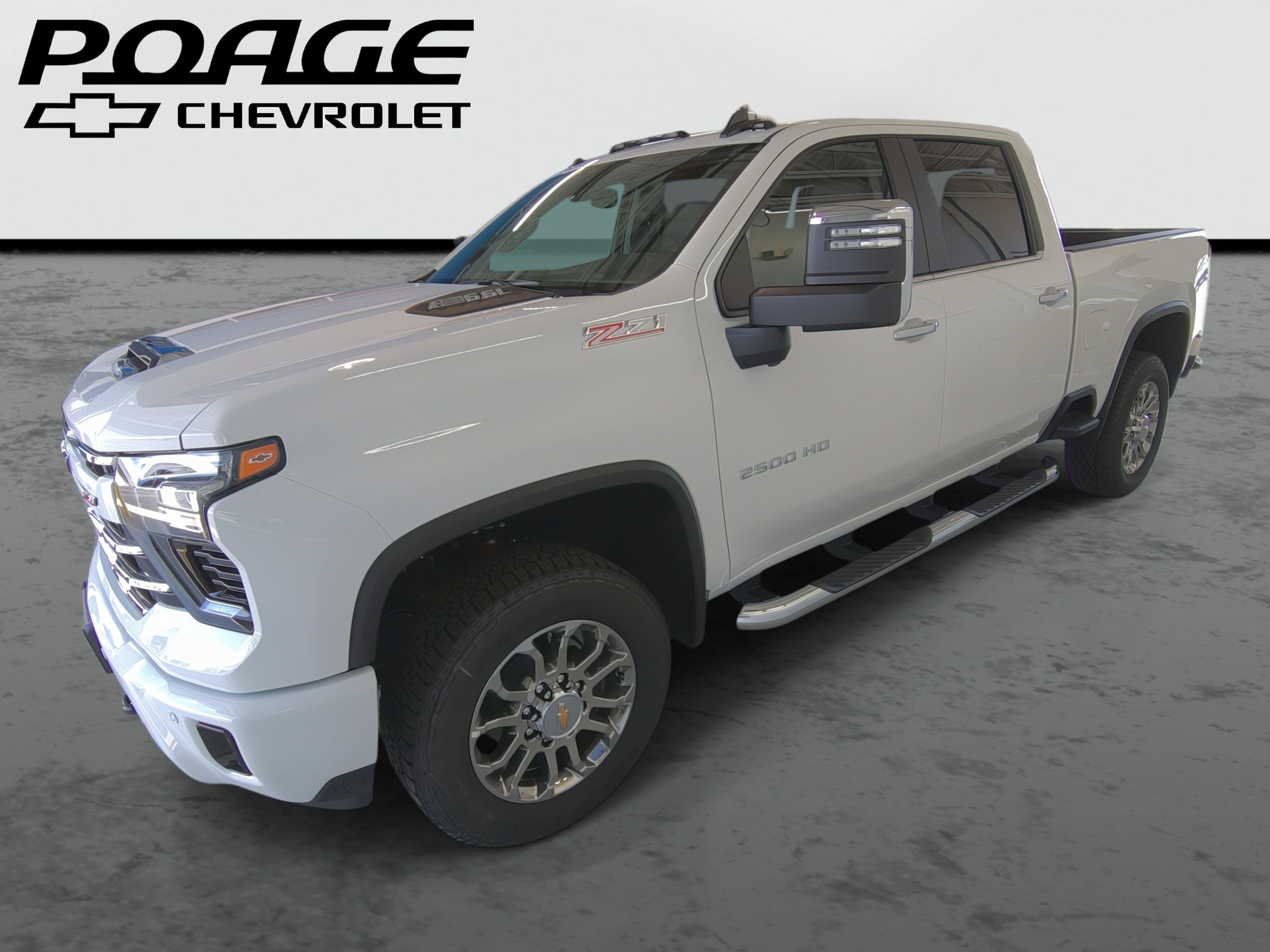 2026 Chevrolet Silverado 2500 HD LT in Summit White — front three-quarter view