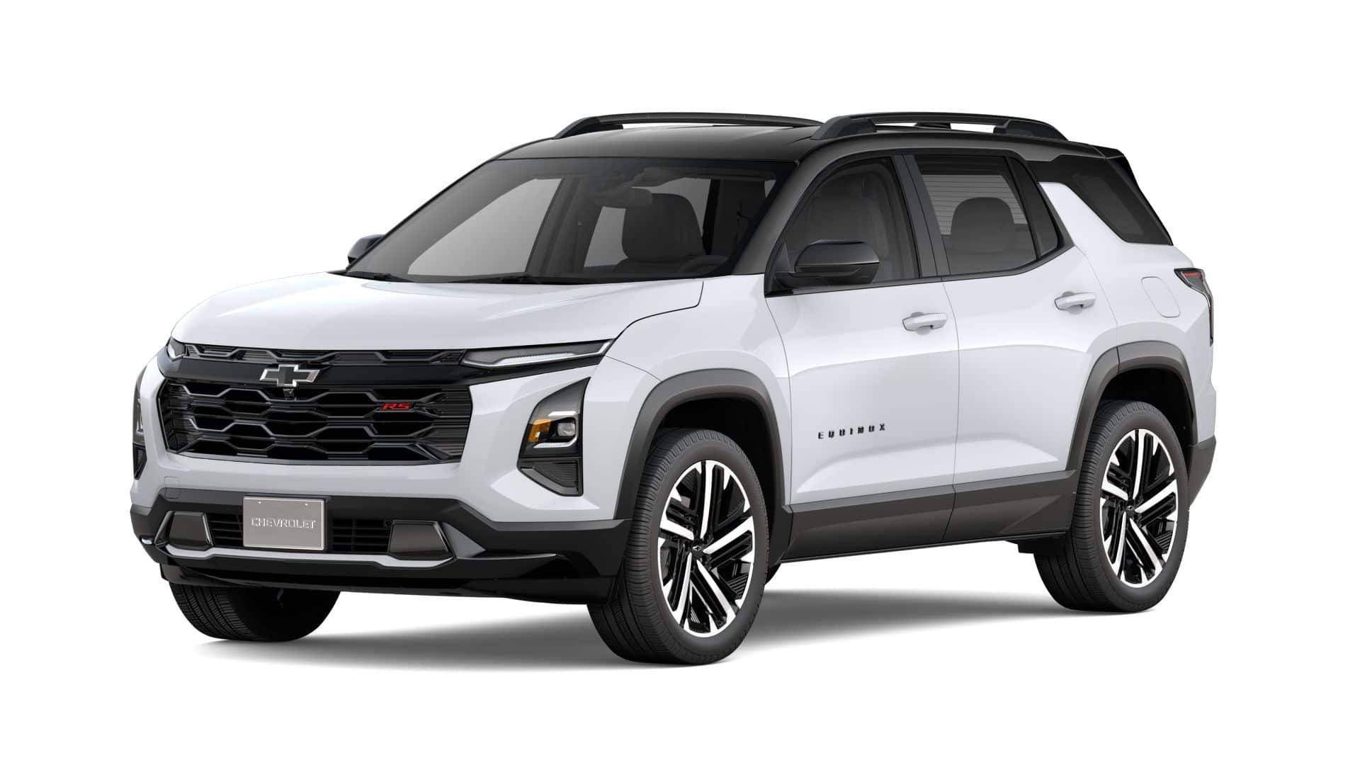 2027 Chevrolet Equinox RS in Polar White Tricoat — front three-quarter view
