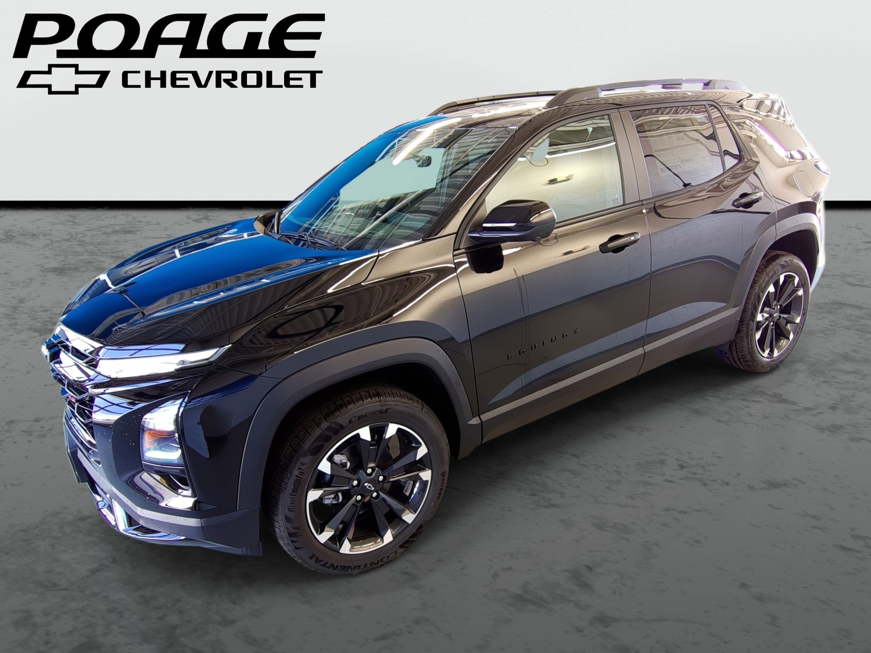 2026 Chevrolet Equinox RS in Mosaic Black Metallic — front three-quarter view