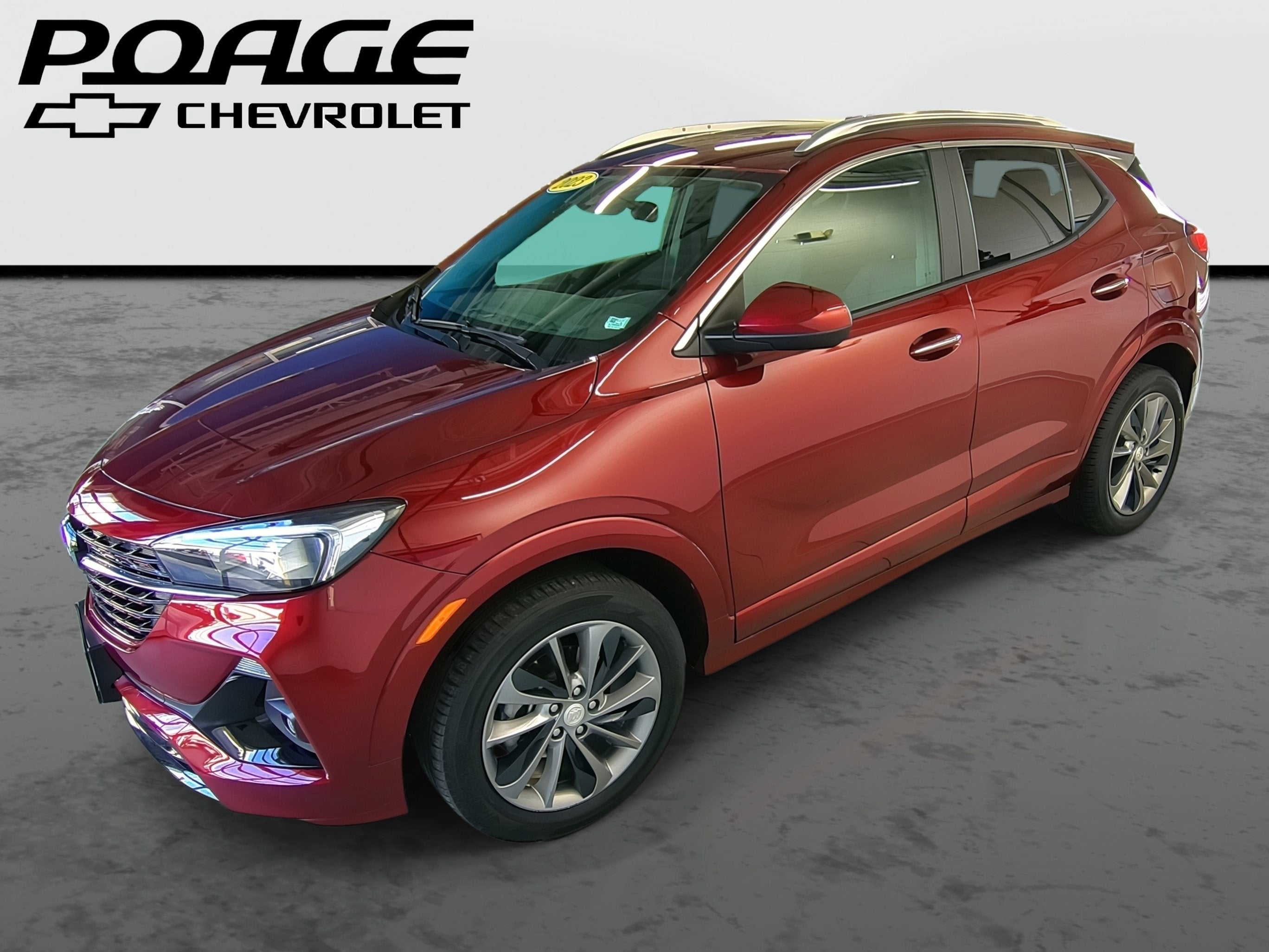2023 Buick Encore GX Select in Cinnabar Metallic — front three-quarter view