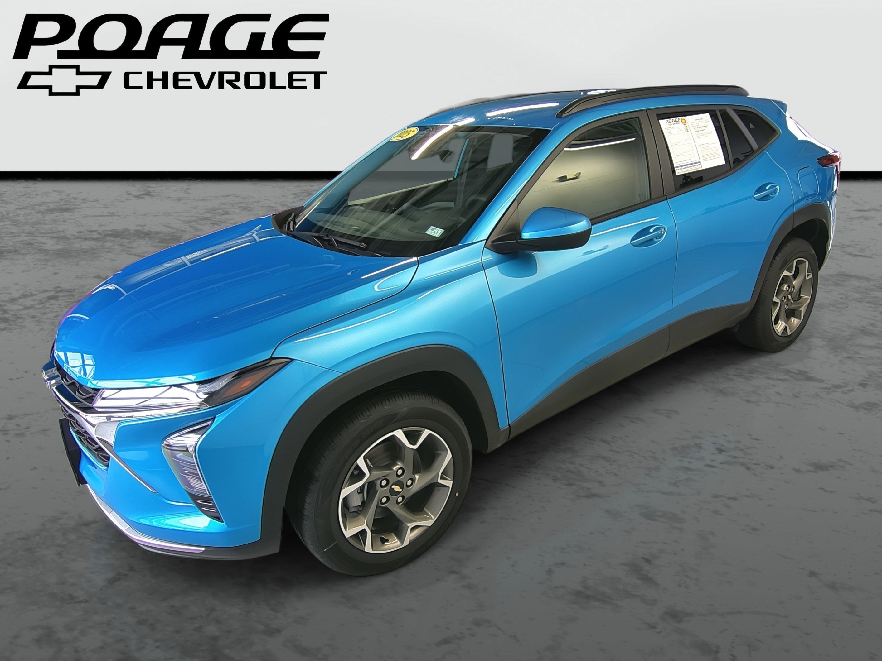 2025 Chevrolet Trax LT in Marina Blue Metallic — front three-quarter view