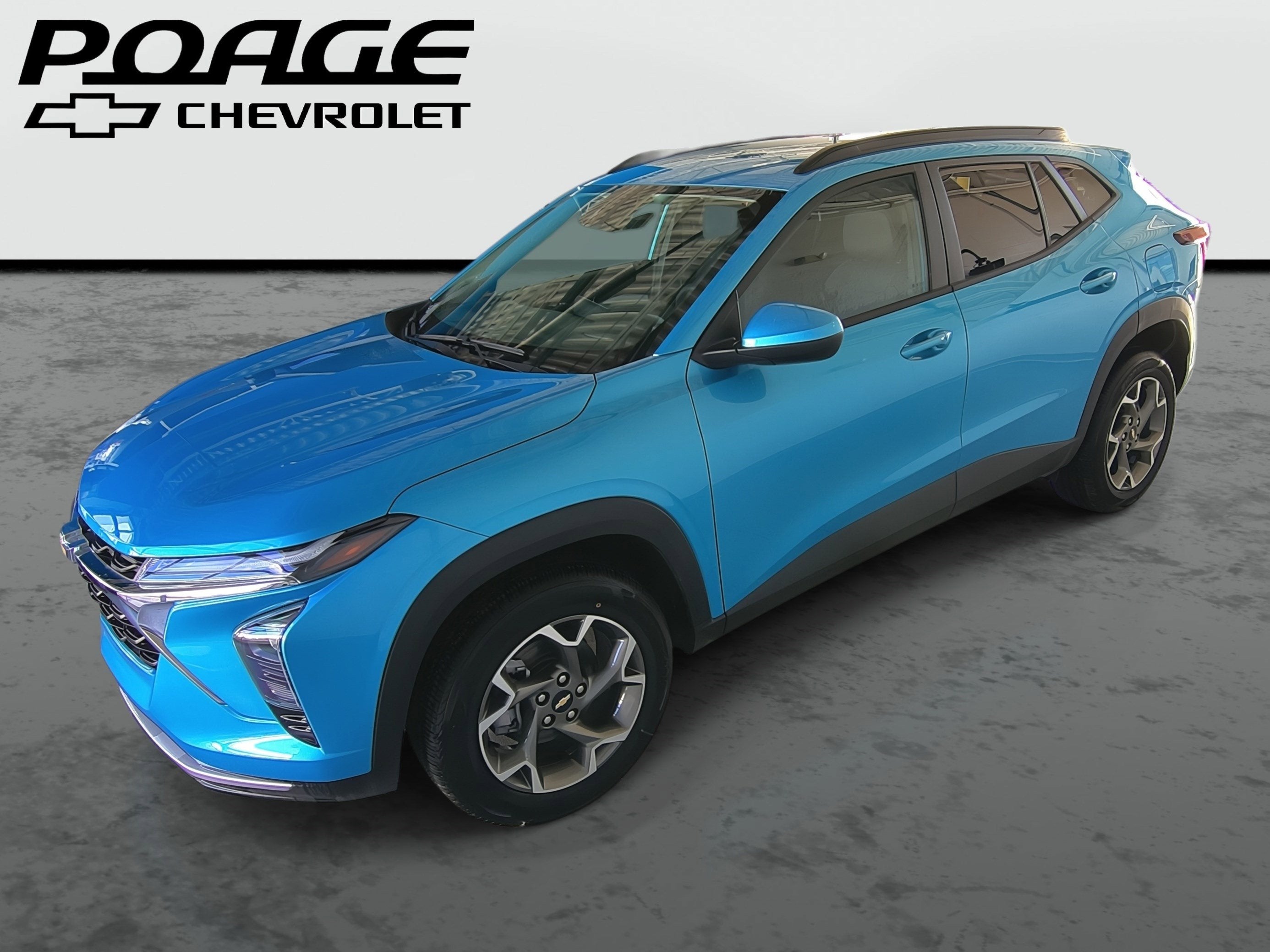 2025 Chevrolet Trax LT in Marina Blue Metallic — front three-quarter view