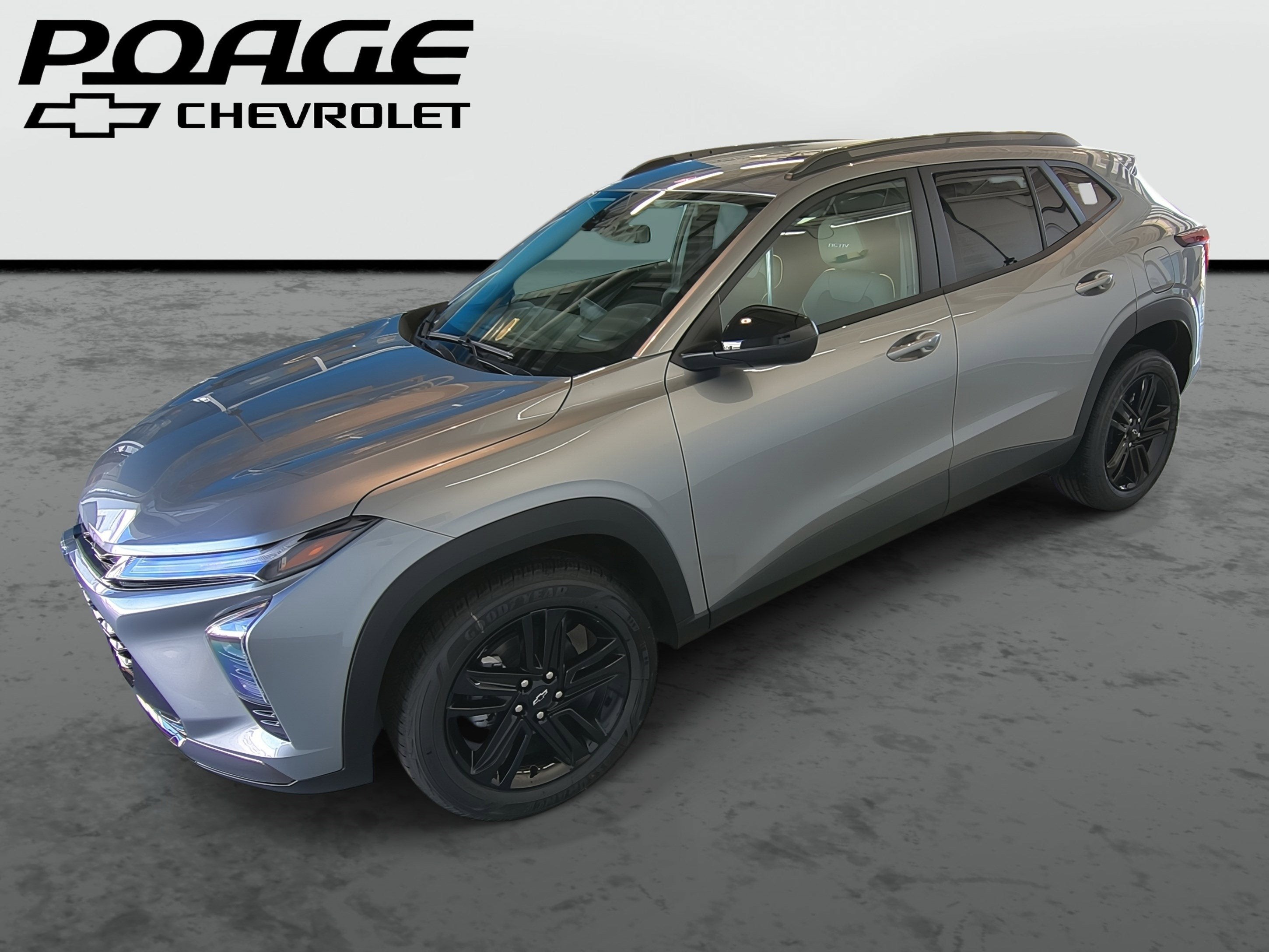 2026 Chevrolet Trax ACTIV in Sterling Gray Metallic — front three-quarter view