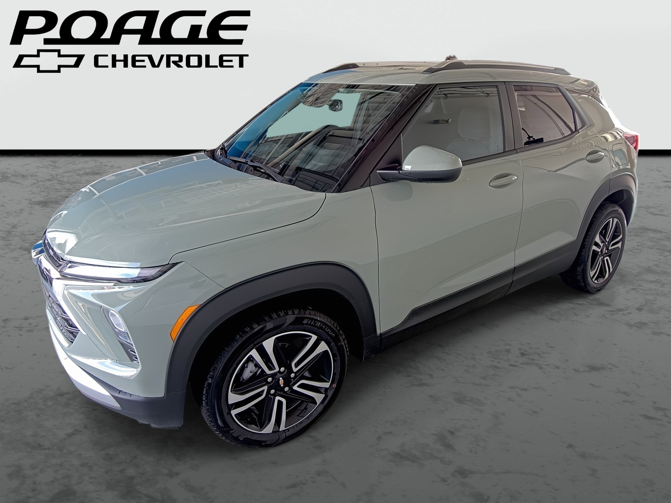2026 Chevrolet Trailblazer LT in Cacti Green — front three-quarter view