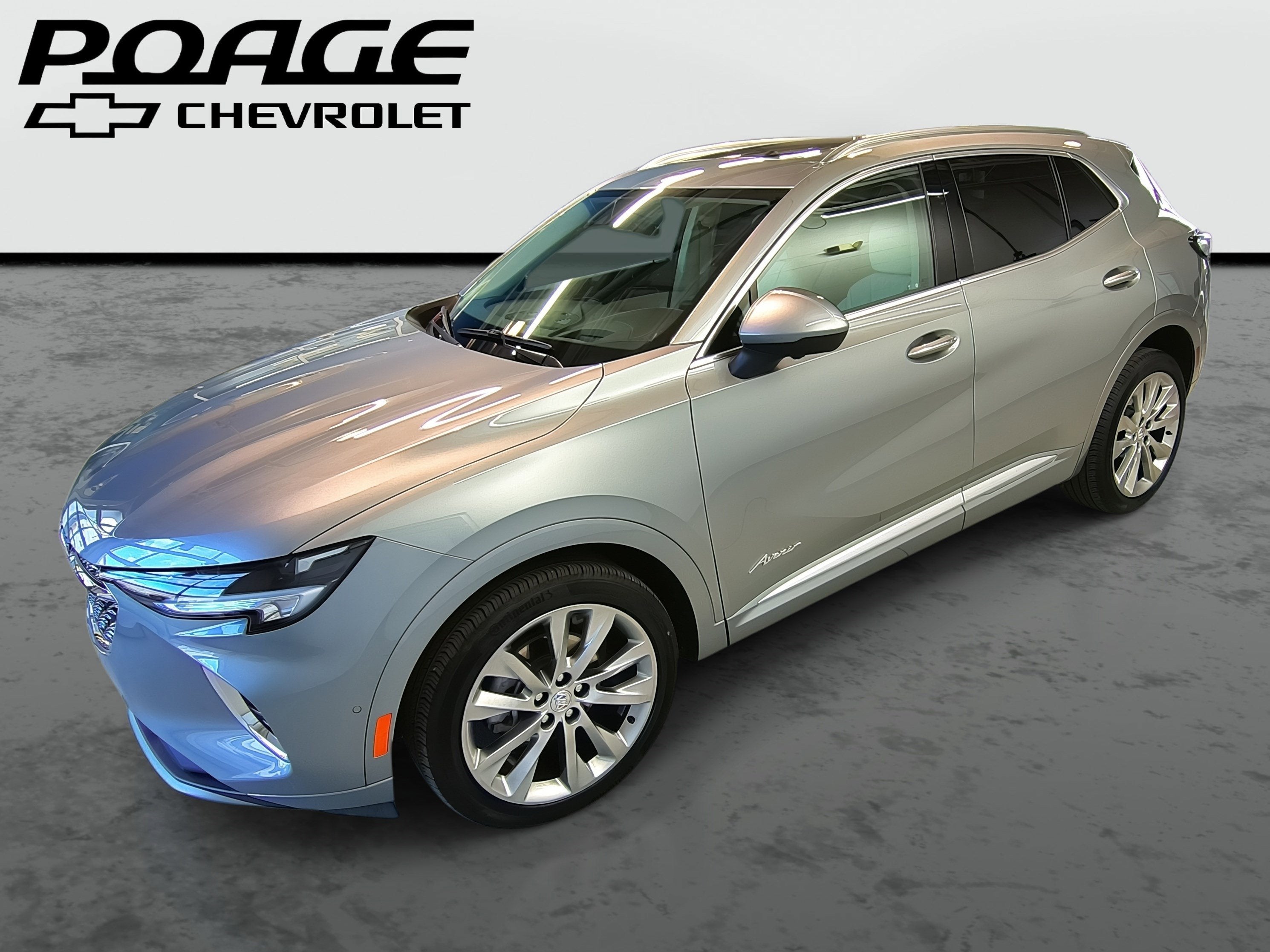 2023 Buick Envision Avenir in Moonstone Gray Metallic — front three-quarter view
